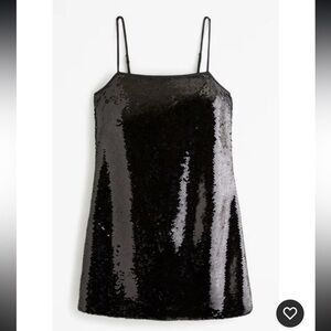 Abercrombie & Fitch Square Neck Sequin Mini Dress